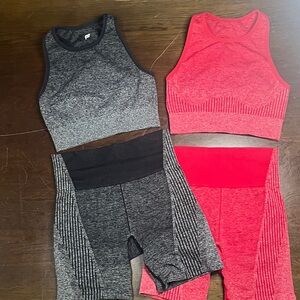 Fabletics Kardashian Athletic Workout Seamless Leggings Women's Set